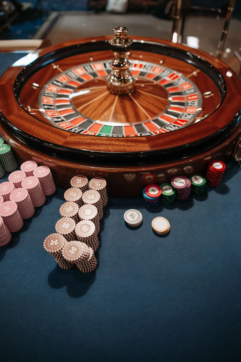 Roulette table detail