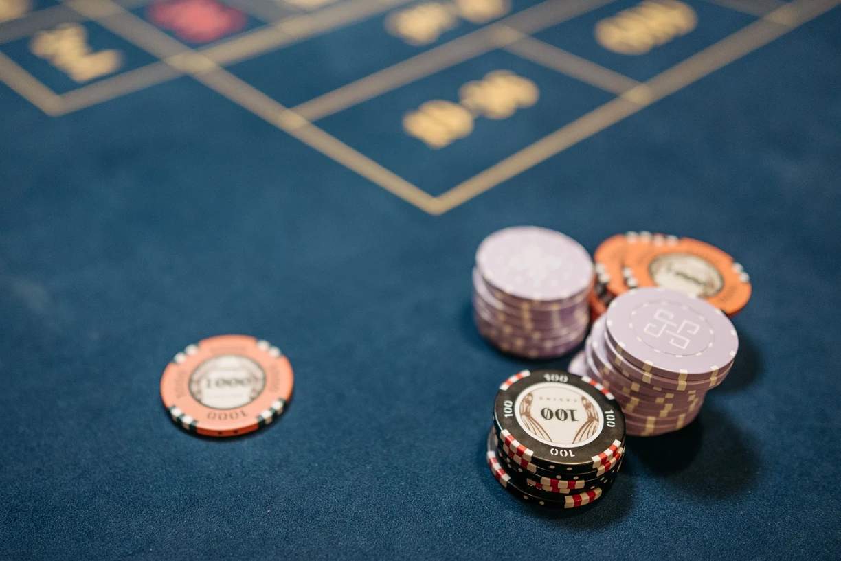 Luxury Casino Gaming Table Close-up